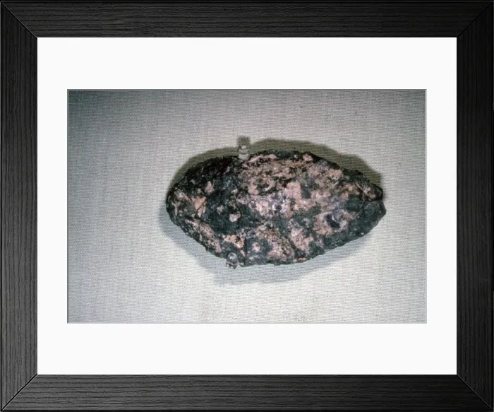 Framed Print : Paleolithic Quartz Flake Tool from Olduvai, 1 to 2 million years old Framed Print : Paleolithic Quartz Flake Tool from Olduvai, 1 to 2 million years old