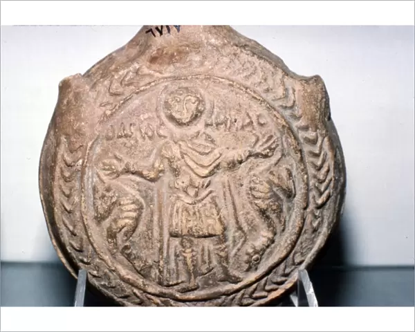 St. Menas, Pilgrim Flask from Abu Mina, Mariut, Egypt, 6th-7th Century
