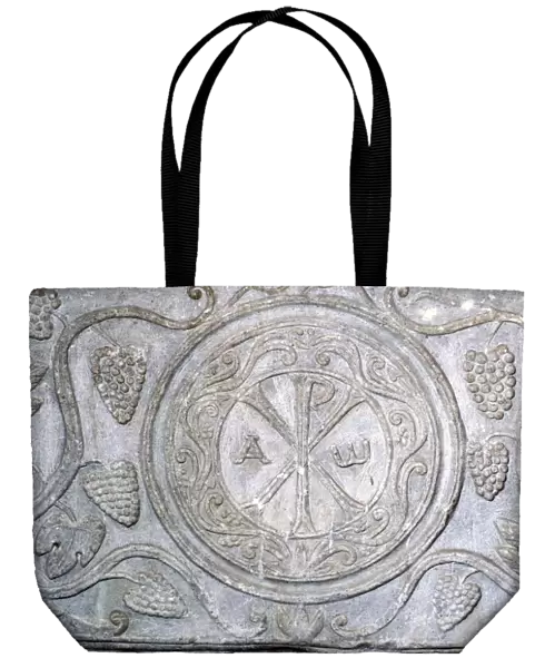 Chi-Rho symbol from Coptic sarcophagus, 7th century