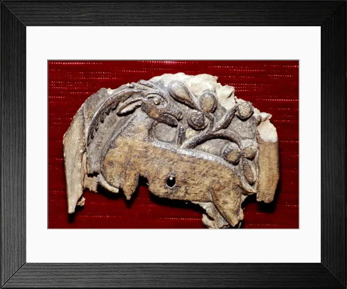 Framed Print : Coptic Woodcarving of Antelope, 5th century Framed Print : Coptic Woodcarving of Antelope, 5th century