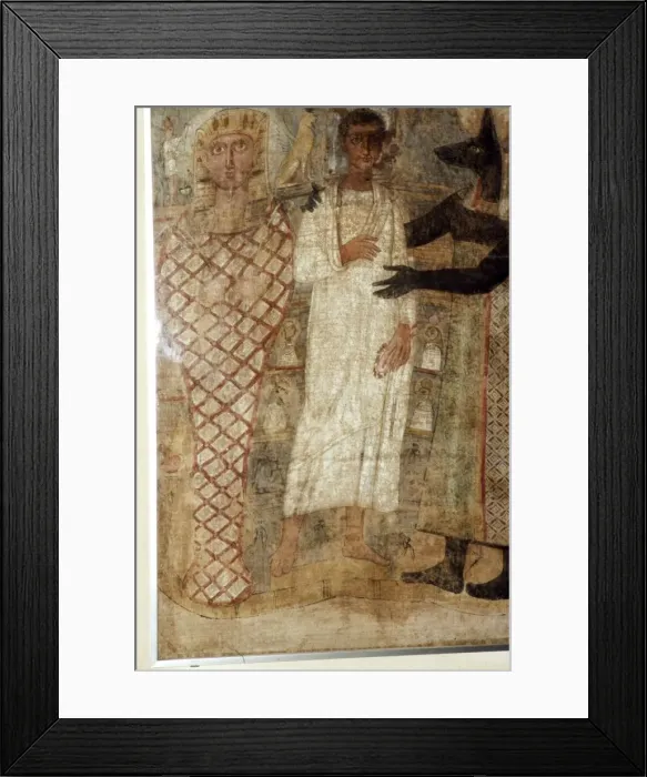 Framed Print : The Deceased and his Mummy protected by Anubis, Egypt, 3rd century Framed Print : The Deceased and his Mummy protected by Anubis, Egypt, 3rd century