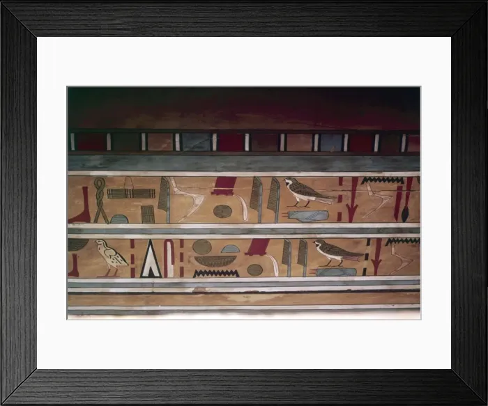 Framed Print : Egyptian Hieroglyphs on inside of outer coffin of steward, Seni from El Bersha, Egypt, c2000 BC Framed Print : Egyptian Hieroglyphs on inside of outer coffin of steward, Seni from El Bersha, Egypt, c2000 BC