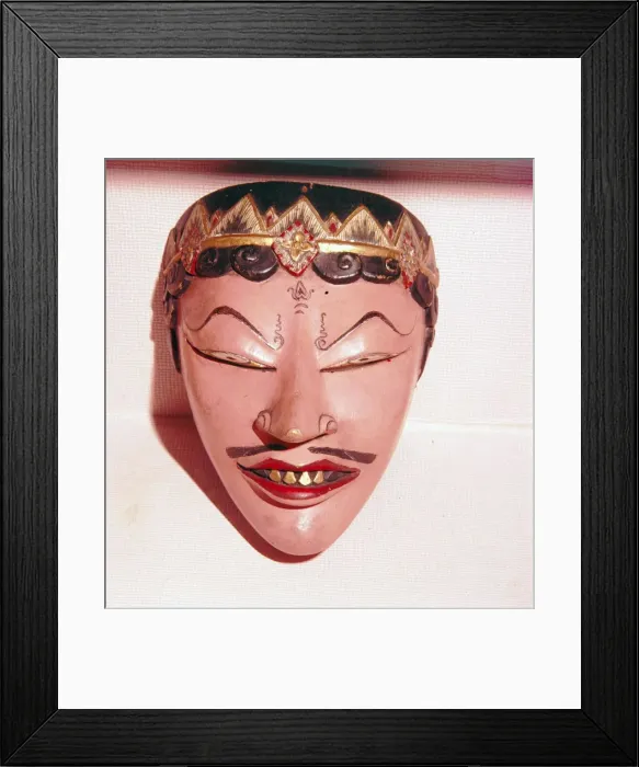 Framed Print : Mask from Java of Man with Gold Teeth Framed Print : Mask from Java of Man with Gold Teeth