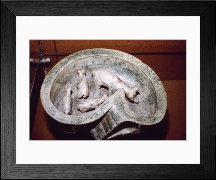Framed Print : Chinese Pottery Model of Pigs in a Pigsty, 1st-3rd century Framed Print : Chinese Pottery Model of Pigs in a Pigsty, 1st-3rd century