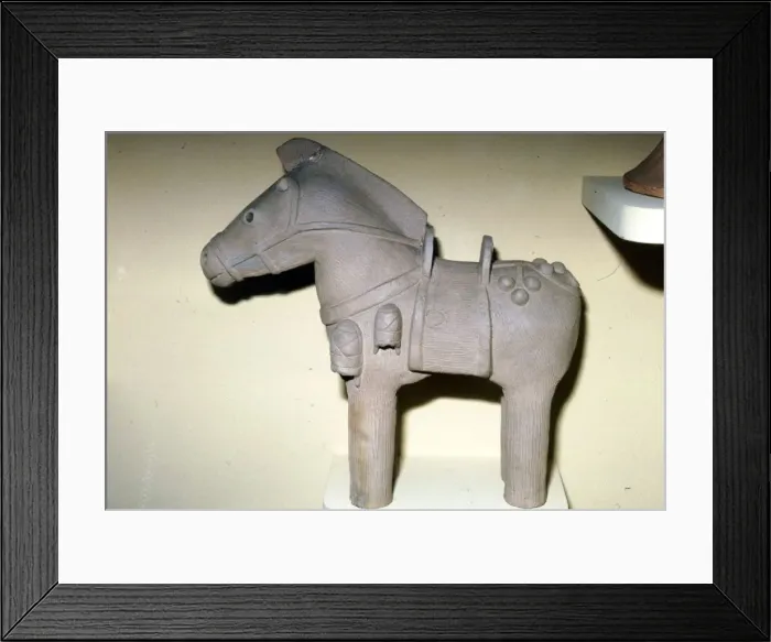 Framed Print : Japanese Haniwa Tomb Figure of Horse, c300-550 Framed Print : Japanese Haniwa Tomb Figure of Horse, c300-550