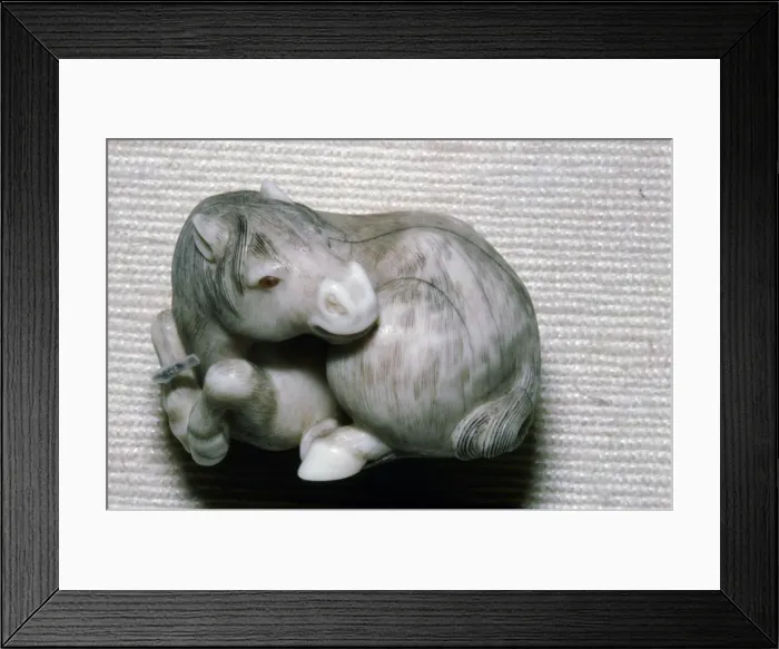 Framed Print : Japanese Netsuke Horse Framed Print : Japanese Netsuke Horse