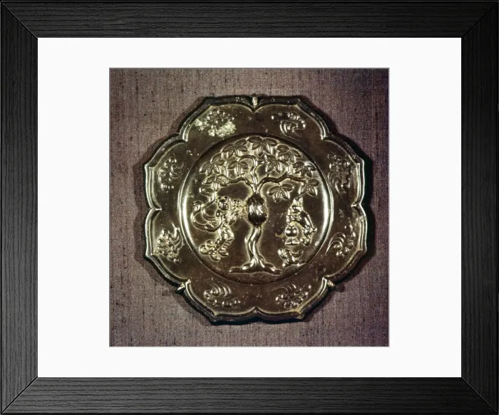 Framed Print : Chinese Bronze Mirror, T ang Dynasty, 618-906 Framed Print : Chinese Bronze Mirror, T ang Dynasty, 618-906