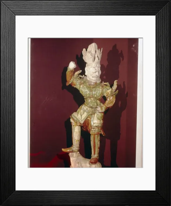 Framed Print : Chinese Tomb Guardian, T ang Dynasty, 7th-10th century Framed Print : Chinese Tomb Guardian, T ang Dynasty, 7th-10th century