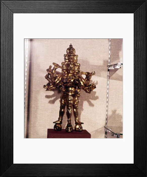 Framed Print : Gilt Bronze Figure of a Dharmapala, Yuan Dynasty, 1279-1368 Framed Print : Gilt Bronze Figure of a Dharmapala, Yuan Dynasty, 1279-1368