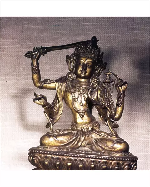 The Bodhisattva, Manjusri, Gilt-Bronze, Yung-Lo Period, c1403-1424