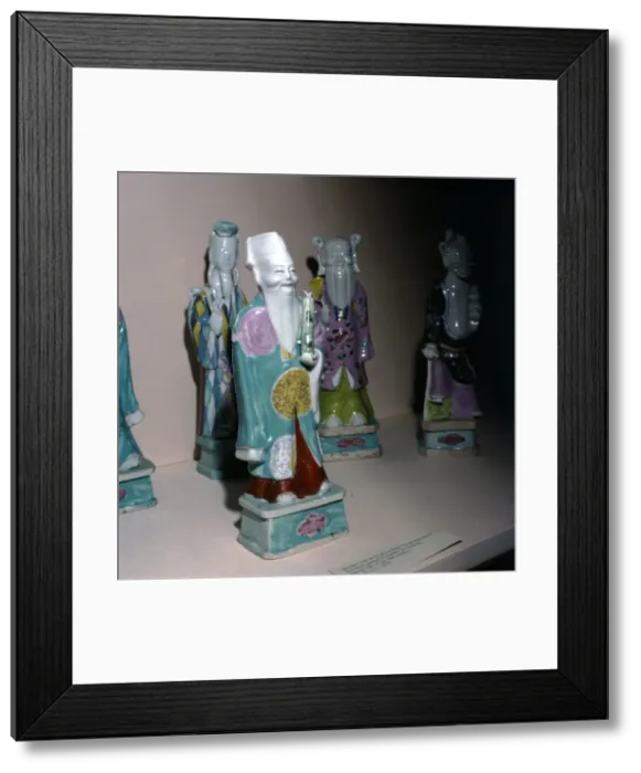 Framed Print : Shou Lao, God of long life, Chinese Porcelain, 18th century Framed Print : Shou Lao, God of long life, Chinese Porcelain, 18th century