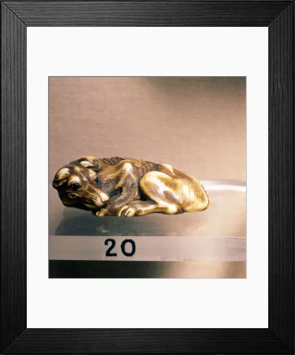 Framed Print : Dog, One of Twelve Animals in the Japanese Zodiac, Netsuke, c19th century Framed Print : Dog, One of Twelve Animals in the Japanese Zodiac, Netsuke, c19th century