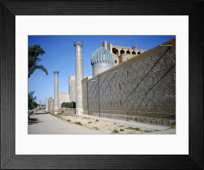 Framed Print : Outside wall of Shir-Dar Madrasa, Samarkand, c20th century. Artist: CM Dixon Framed Print : Outside wall of Shir-Dar Madrasa, Samarkand, c20th century. Artist: CM Dixon