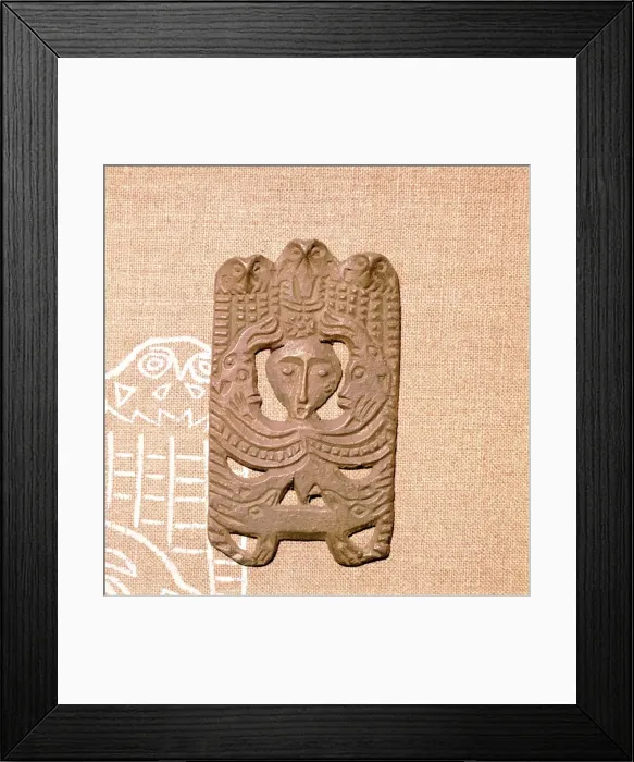 Framed Print : Bronze Plaque related to Shamanism and Magic, Kama River Area, USSR, 3rd century BC-8th century Framed Print : Bronze Plaque related to Shamanism and Magic, Kama River Area, USSR, 3rd century BC-8th century