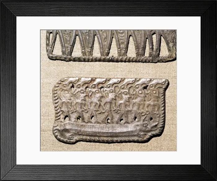 Framed Print : Bronze Plaque from Kama River Tribes, USSR, 3rd century BC-8th century Framed Print : Bronze Plaque from Kama River Tribes, USSR, 3rd century BC-8th century