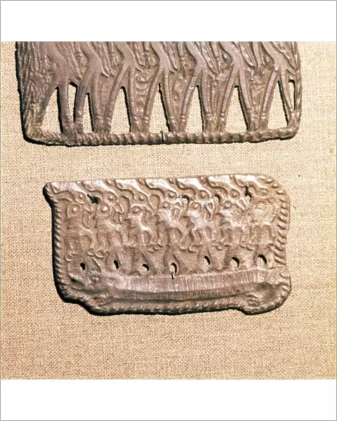 Bronze Plaque from Kama River Tribes, USSR, 3rd century BC-8th century