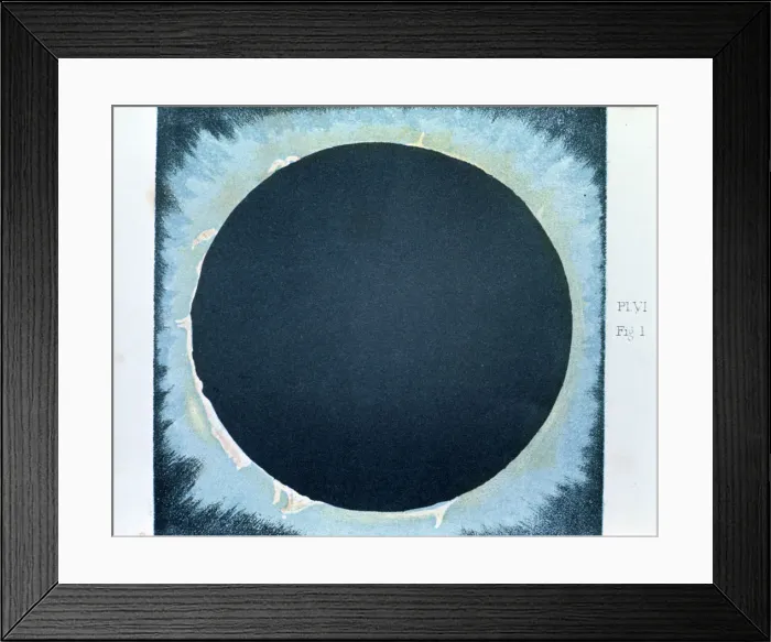 Framed Print : Solar corona and prominences 1860 (1870) Framed Print : Solar corona and prominences 1860 (1870)