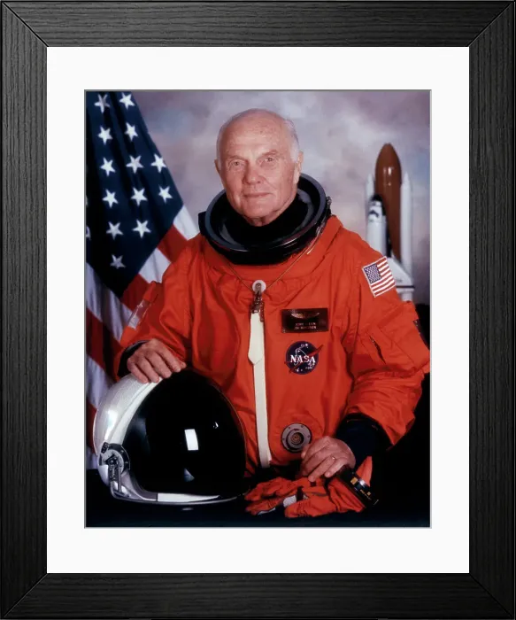 Framed Print : John H Glenn, American astronaut, May 1998 Framed Print : John H Glenn, American astronaut, May 1998