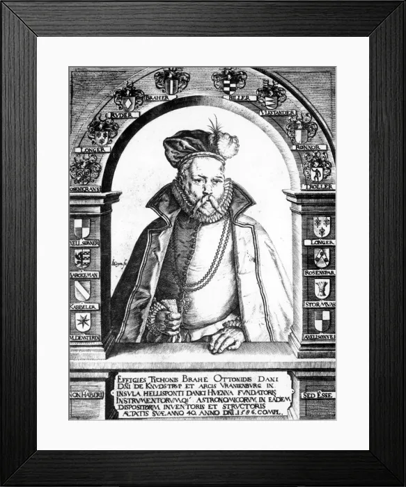 Framed Print : Tycho Brahe, Danish astronomer, c1586