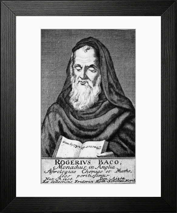 Framed Print : Roger Bacon, philosopher and scientist, 1786 Framed Print : Roger Bacon, philosopher and scientist, 1786