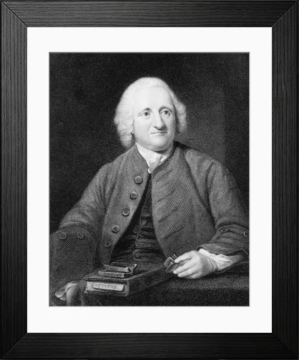Framed Print : John Dollond, optician, c1750. Artist: Posselwhite Framed Print : John Dollond, optician, c1750. Artist: Posselwhite