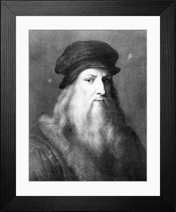Framed Print : Leonardo da Vinci, Italian artist, engineer, scientist and inventor, 1864 Framed Print : Leonardo da Vinci, Italian artist, engineer, scientist and inventor, 1864