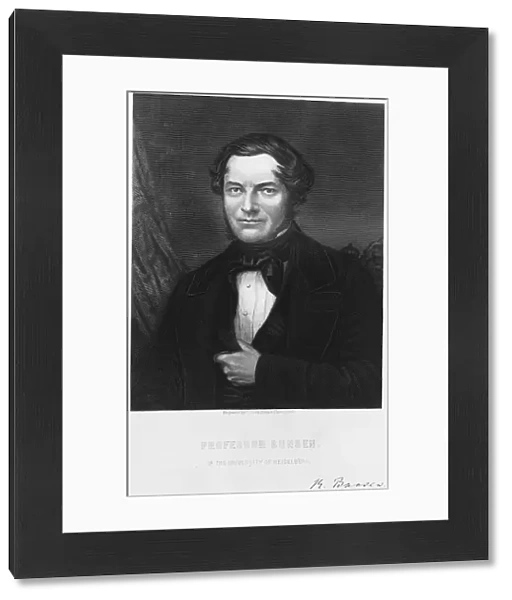 Robert Bunsen, German chemist, 1850s. Artist: C Cook