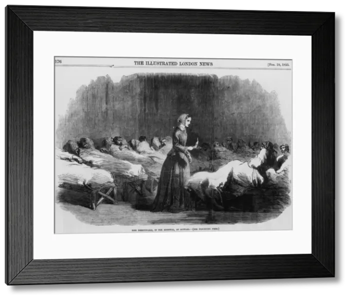 Framed Print : Florence Nightingale, English nurse and hospital reformer, 1855 Framed Print : Florence Nightingale, English nurse and hospital reformer, 1855