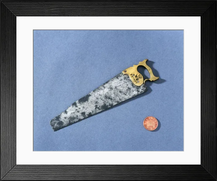 Framed Print : Model of a joiners hand saw, c1816 Framed Print : Model of a joiners hand saw, c1816