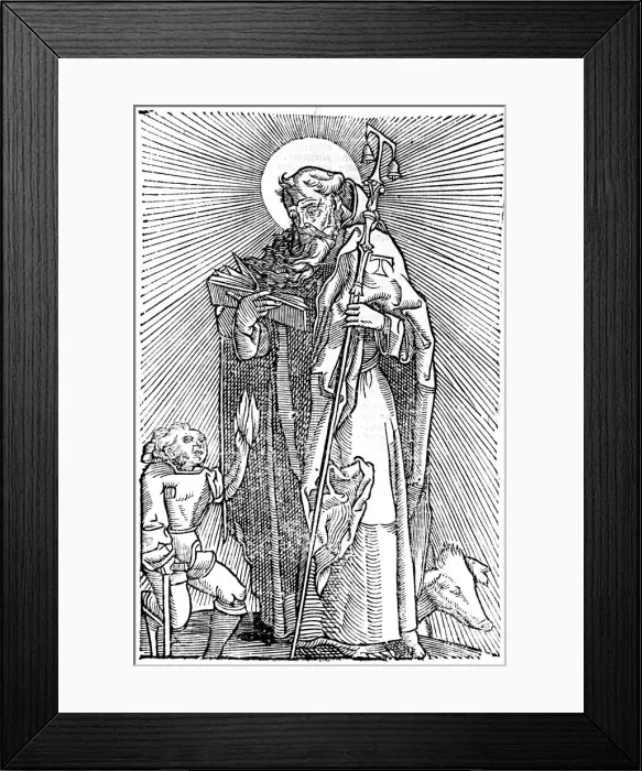Framed Print : St Anthony the Great, Egyptian aesthetic Framed Print : St Anthony the Great, Egyptian aesthetic