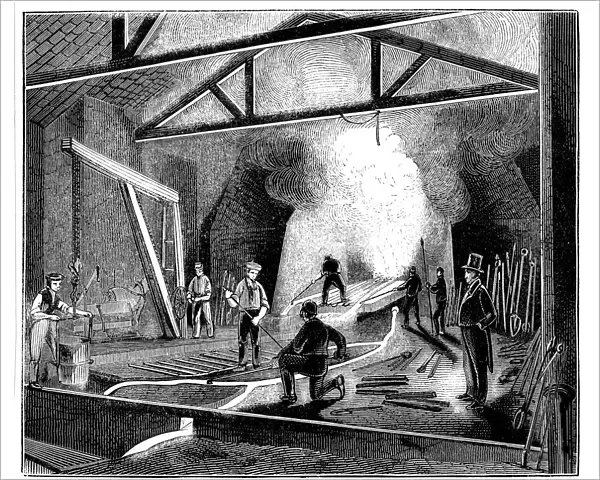 The foundry or cast house, Butterley Ironworks, Derbyshire, 1844