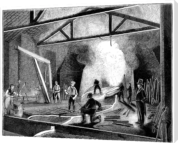 The foundry or cast house, Butterley Ironworks, Derbyshire, 1844