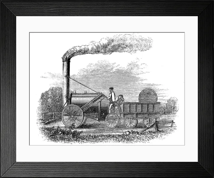 Framed Print : George Stephensons locomotive Rocket, 1829 (1859) Framed Print : George Stephensons locomotive Rocket, 1829 (1859)