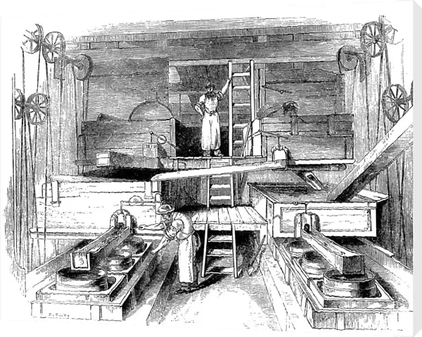 Scene in a Staffordshire pottery factory, c1851