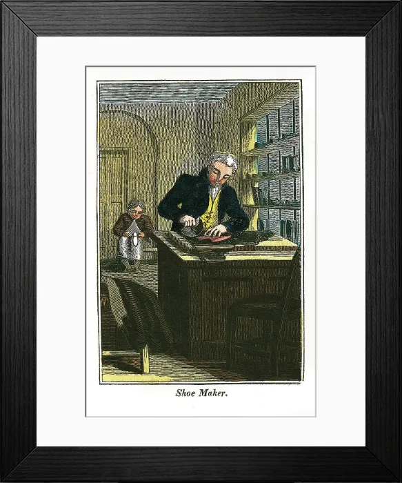 Framed Print : Shoe Maker, 1823 Framed Print : Shoe Maker, 1823