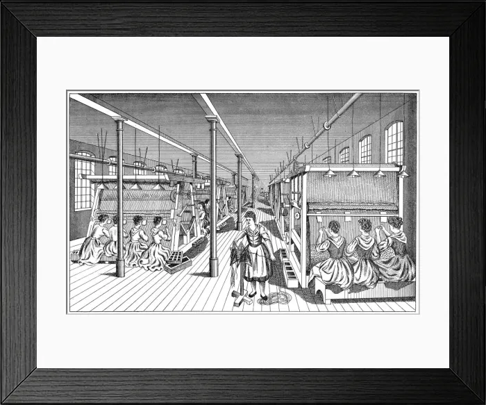 Framed Print : Women workers in a carpet factory, c1895 Framed Print : Women workers in a carpet factory, c1895