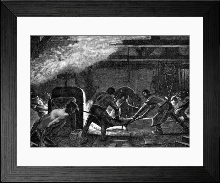 Framed Print : Rolling mills, Saint-Jacques works, Chatillon-Commentry Company, France, 1894 Framed Print : Rolling mills, Saint-Jacques works, Chatillon-Commentry Company, France, 1894