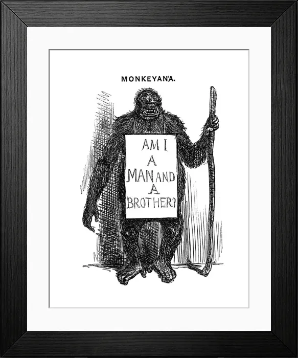 Framed Print : Monkeyana: Am I a Man and a Brother?, 1861 Framed Print : Monkeyana: Am I a Man and a Brother?, 1861