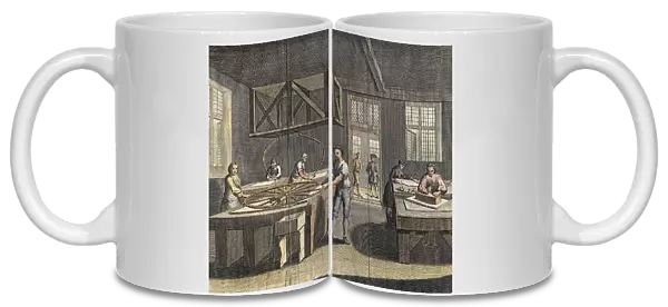 Grinding and polishing plate glass, 1760