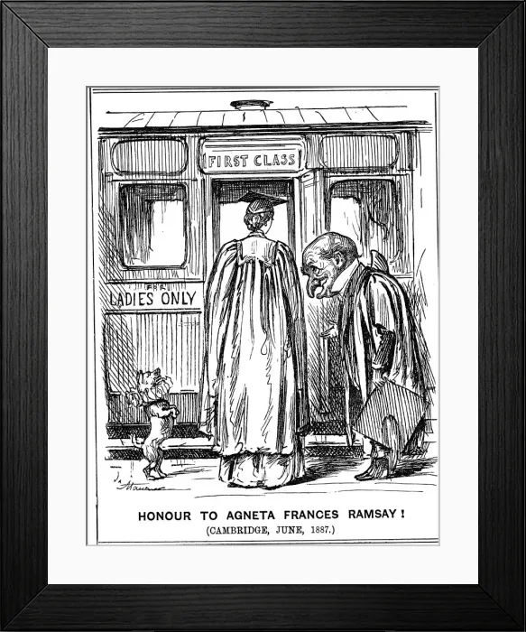Framed Print : Honour to Agneta Frances Ramsay! Cambridge, June, 1887. Artist: George du Maurier Framed Print : Honour to Agneta Frances Ramsay! Cambridge, June, 1887. Artist: George du Maurier