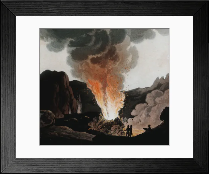 Framed Print : Vesuvius erupting, Italy, c1815