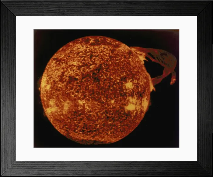 Framed Print : Large solar prominence in extreme ultraviolet light, 1973 Framed Print : Large solar prominence in extreme ultraviolet light, 1973