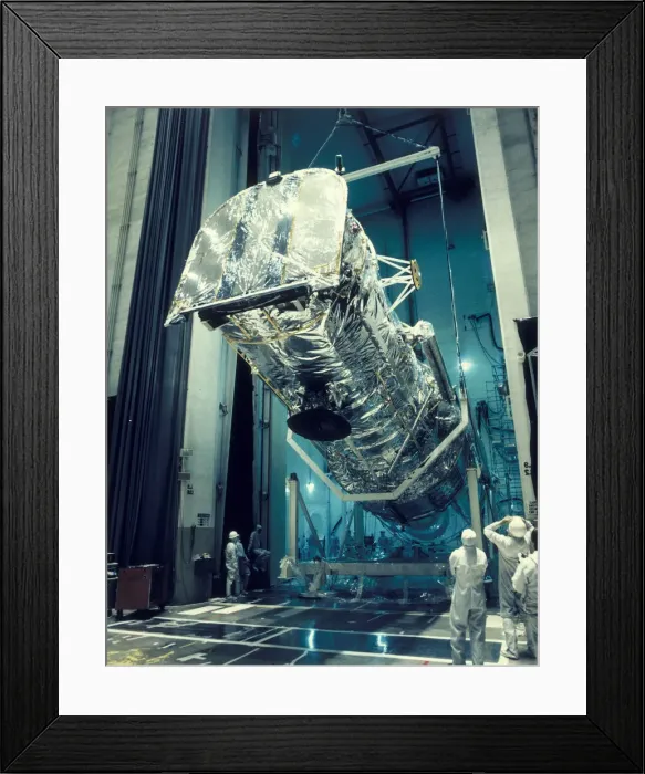 Framed Print : Testing the Hubble Space Telescope, 1980s Framed Print : Testing the Hubble Space Telescope, 1980s