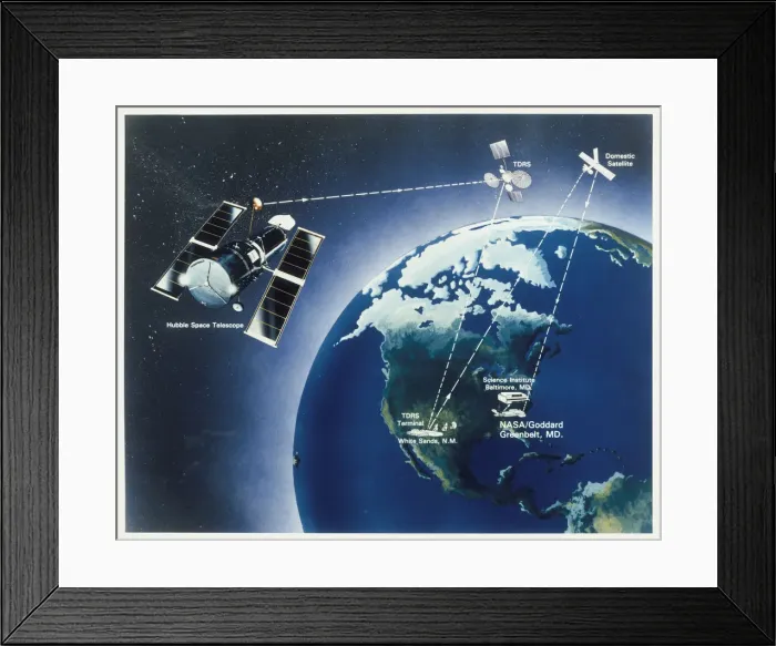 Framed Print : Drawing of Hubble Telescope, 1980s Framed Print : Drawing of Hubble Telescope, 1980s