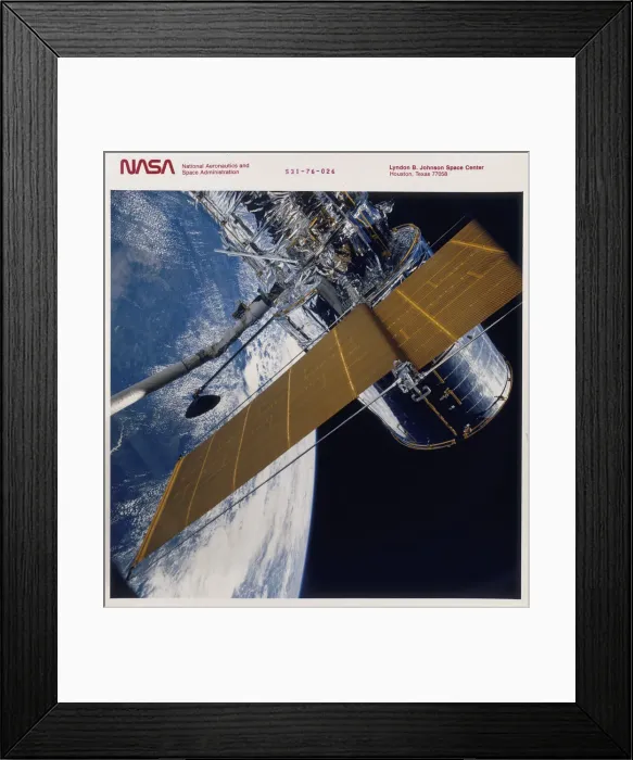 Framed Print : Deployment of the Hubble Space Telescope, 1990 Framed Print : Deployment of the Hubble Space Telescope, 1990