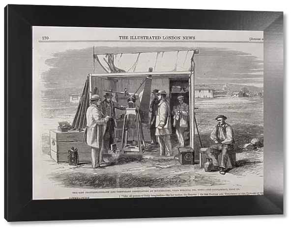 The Kew heliograph being used in an eclipse-viewing expedition to Spain, 1860
