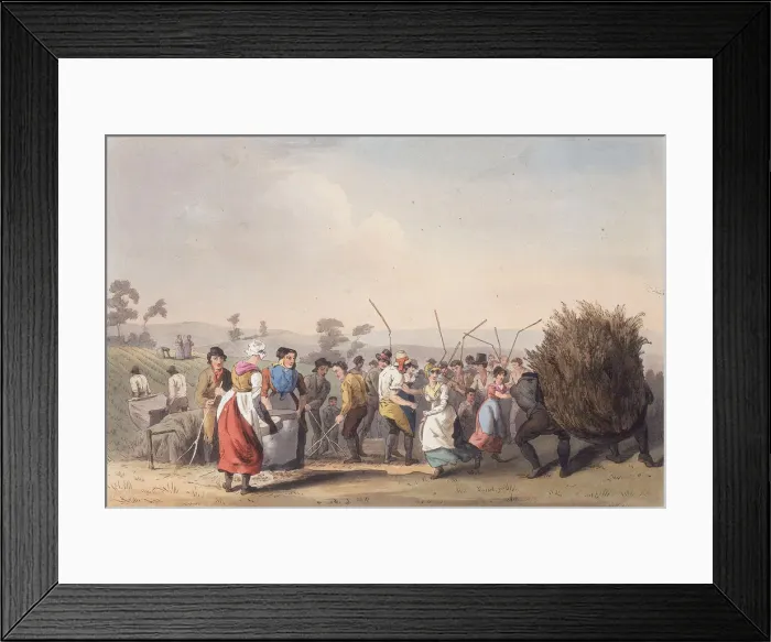 Framed Print : Rape threshing, 1st November 1813. Artist: Robert Havell Framed Print : Rape threshing, 1st November 1813. Artist: Robert Havell