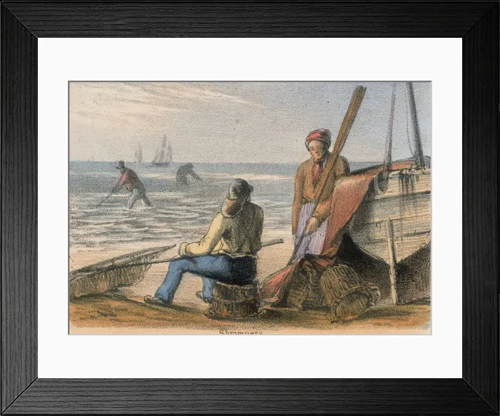 Framed Print : Shrimpers, c1845. Artist: Benjamin Waterhouse Hawkins Framed Print : Shrimpers, c1845. Artist: Benjamin Waterhouse Hawkins