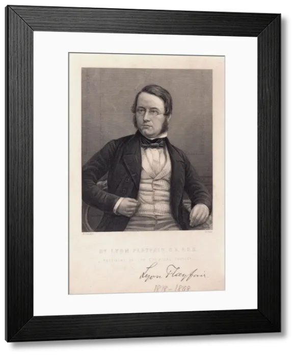 Framed Print : Dr Lyon Playfair, (c1850-c1880?). Artist: G Cook Framed Print : Dr Lyon Playfair, (c1850-c1880?). Artist: G Cook