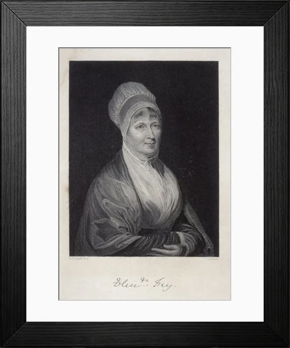 Framed Print : Elizabeth Fry, 1844. Artist: J Cochran Framed Print : Elizabeth Fry, 1844. Artist: J Cochran